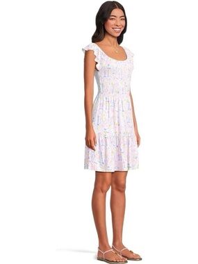 Lilly Pulitzer Pink Pastel Floral Smocked Mini Dress